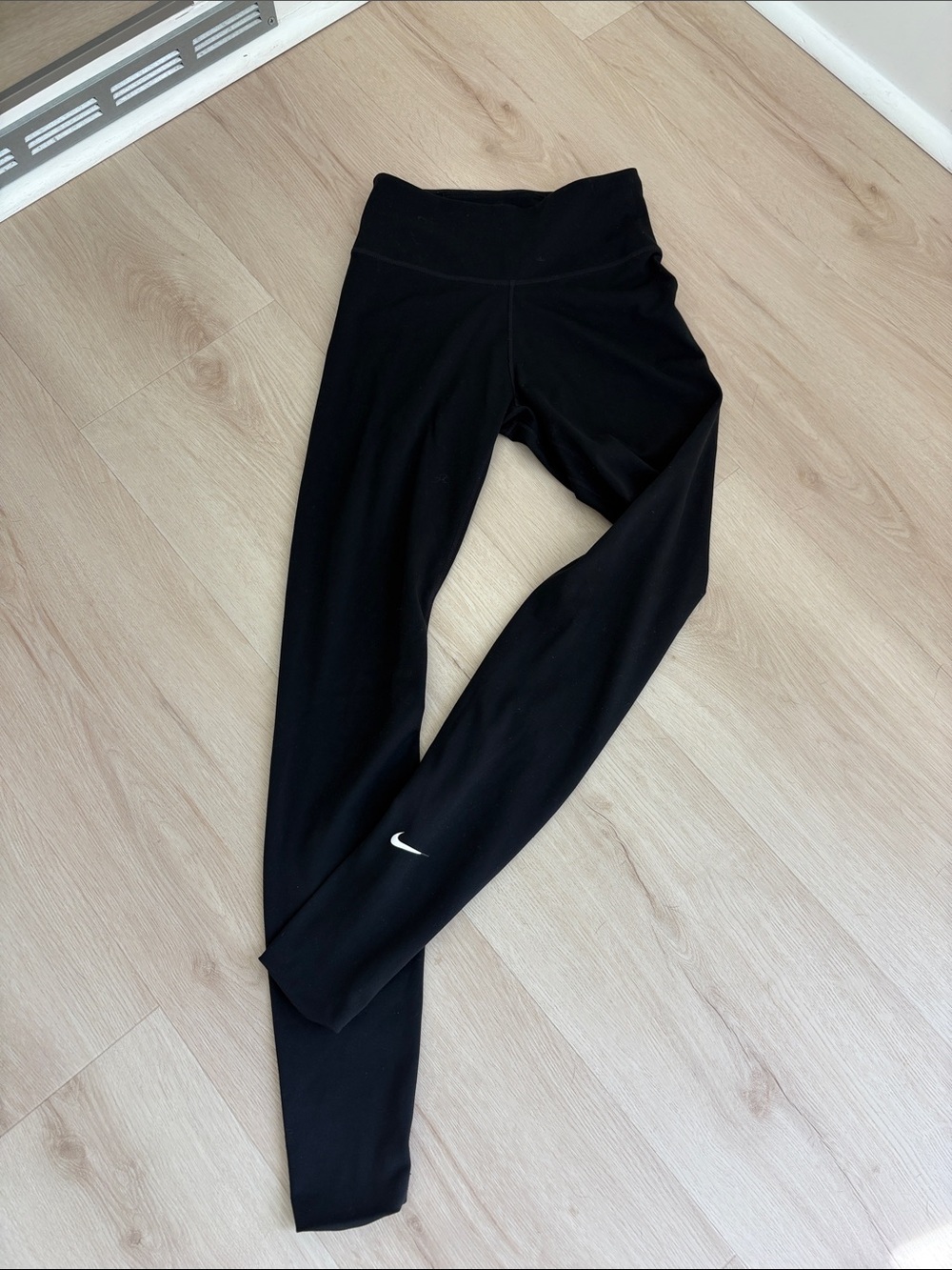Nike Black Leggings with White Swoosh